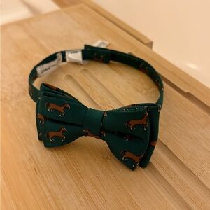 Janie and Jack Teal Dog Pattern Bow Tie